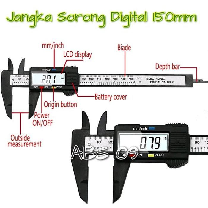 

Penggaris Digital Sigmat Jangka sorong Vernier Caliper 150mm 150 mm 6inch 6 inch