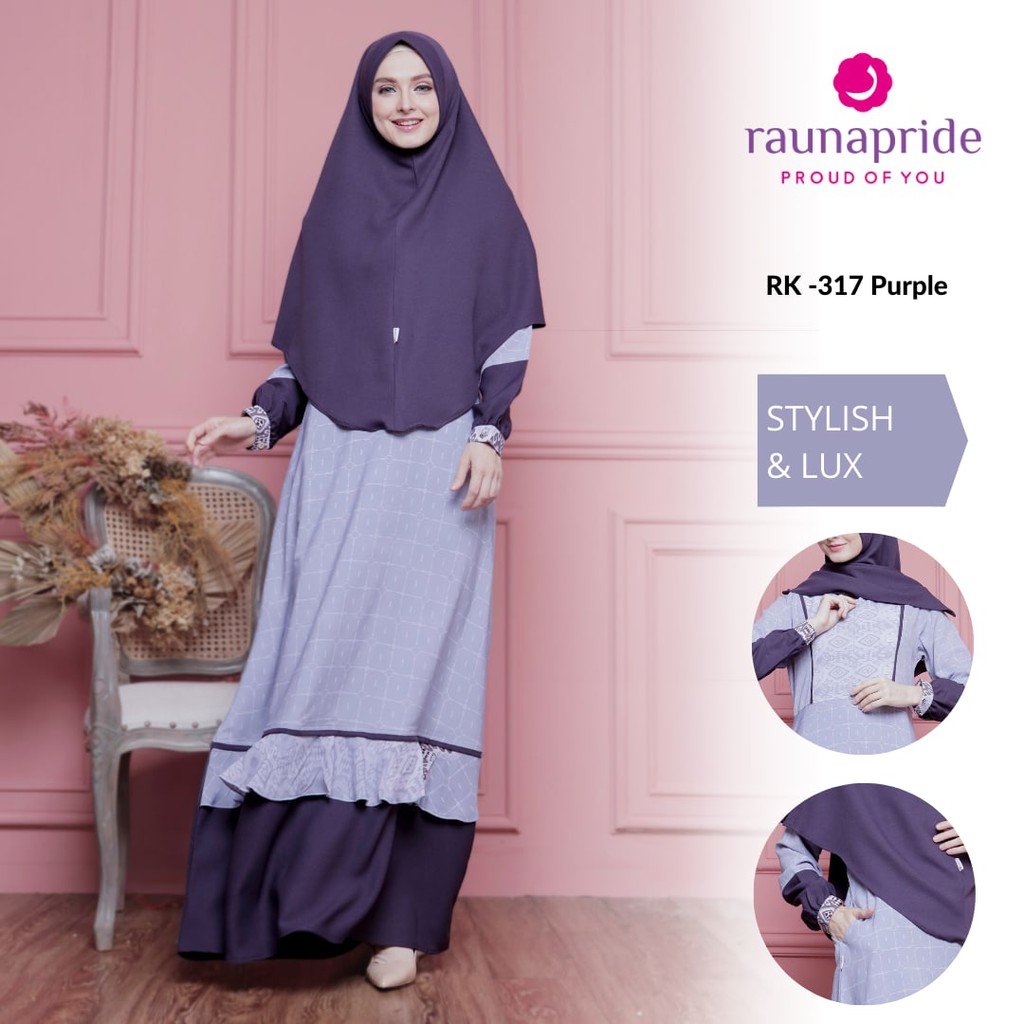 BISA COD - Gamis Syari Rauna RK 316 RK RK 317 RK 318 / dress muslim gamis plus jilbab busui