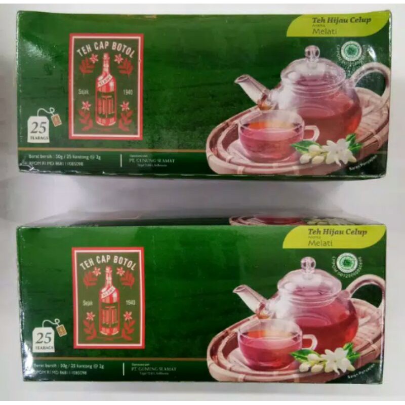 

Teh Melati Celup Cap Botol Hijau isi 25 teabag