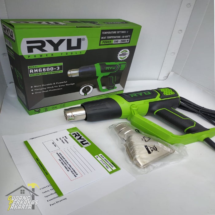 RYU HEAT GUN HOT GUN RHG 600-3 MESIN PEMANAS RHG600-3 RHG 600 3 RHG600