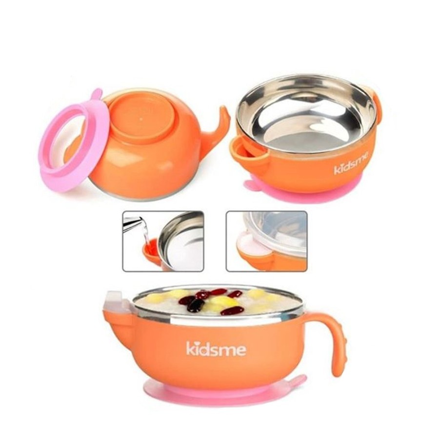 Kidsme Stainless Steel Warming Suction Bowl 9m+