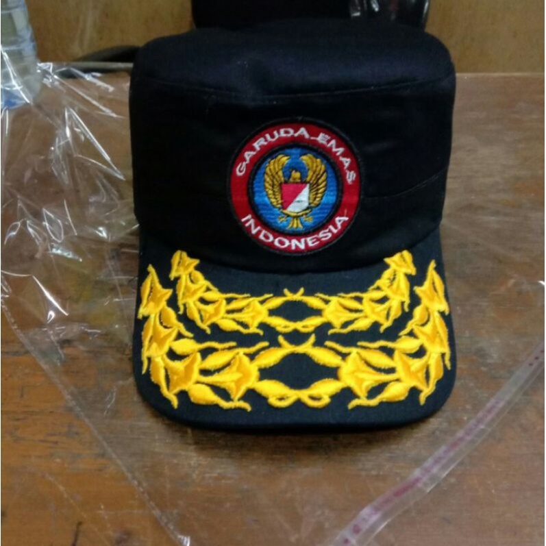 Topi Komando GARUDA MAS (bordir komputer timbul)