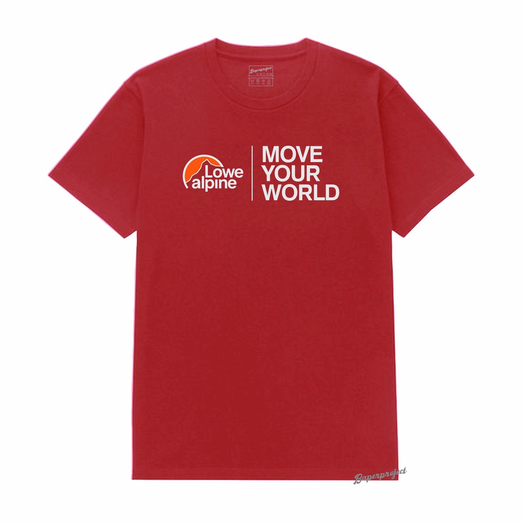 Kaos Outdoor Gunung Logo Lowe Alpine cotton combed 20s