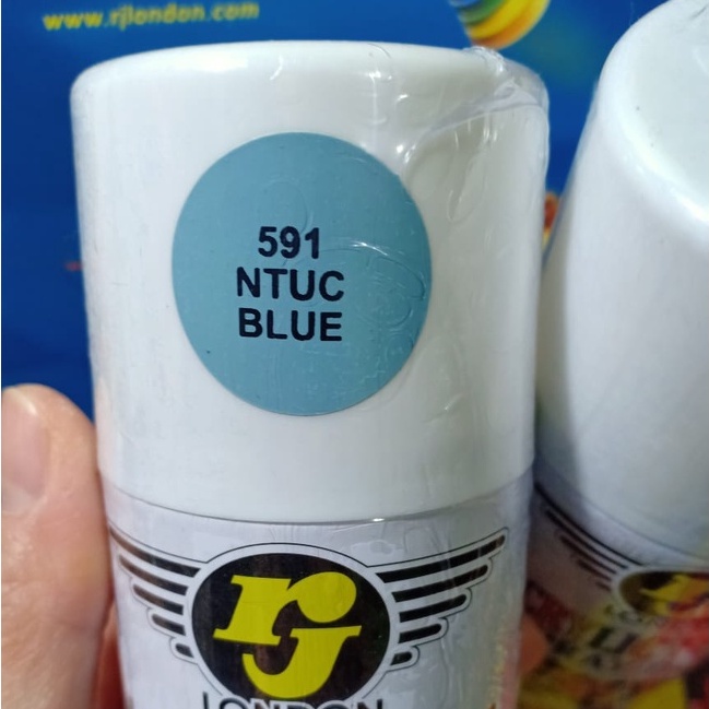 RJ London Pilok Pilox Cat Semprot - NTUC Blue / Biru Muda / Biru Keabu2an (591) 150cc/Kecil