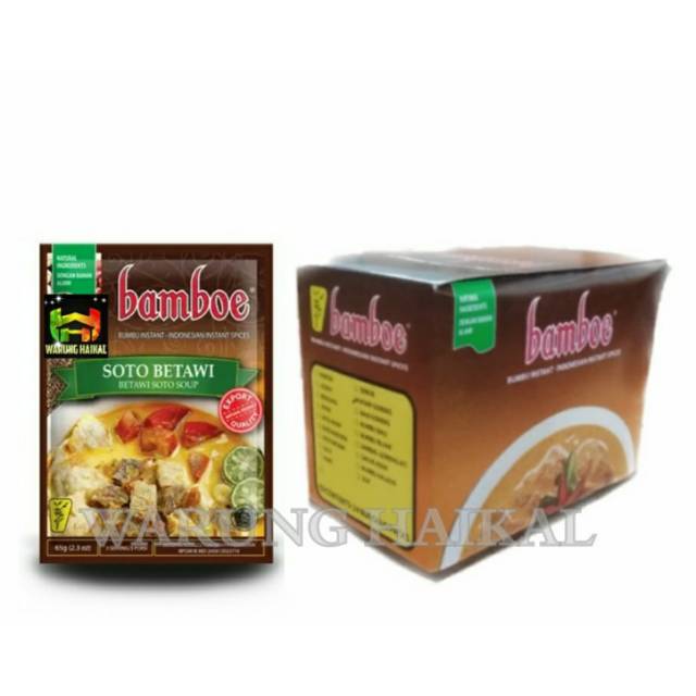 

1 BOX (24pcs) BUMBU SOTO BETAWI BAMBOE - SOTO BETAWI BUMBU INSTAN - BELI 1 BOX LEBIH MURAH