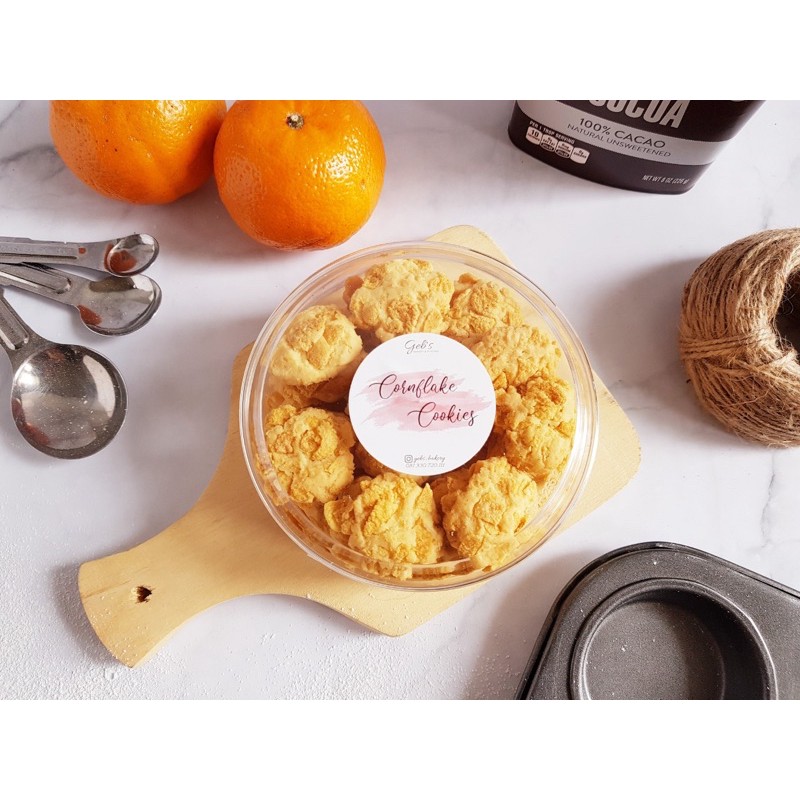 

Kue kering Corn Flakes cookies premium dengan butter wijsman