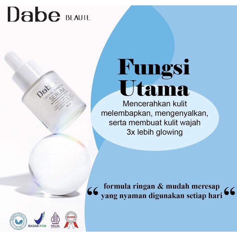 【Official Seller】DABE BEAUTE Paket Wajah Luxury Glowing Acne | Serum Acne Chrystal Diamond | Skincare Semua Jenis Kulit