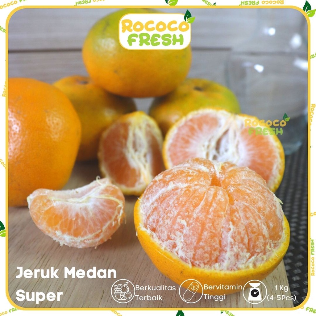 Jual Jeruk Medan Super Manis 1kg Rococofresh Indonesia Shopee Indonesia