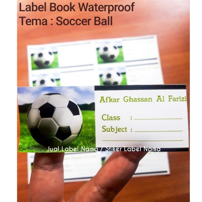 

SOCCER BALL ~ LABEL BOOK WATERPROOF / STIKER BUKU PELAJARAN / STIKER BUKU SEKOLAH