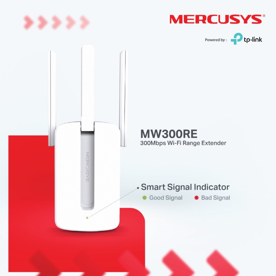 Mercusys MW300RE 300Mbps Wi-Fi Range Extender