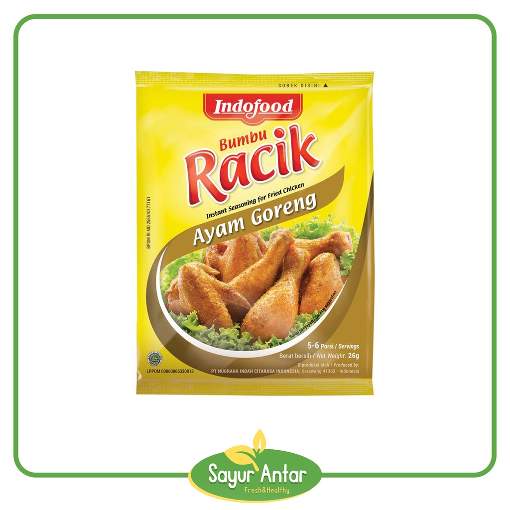 

Bumbu Racik Ayam Goreng 1 Pcs | Sayur.Antar | Free Ongkir Bandung Cimahi