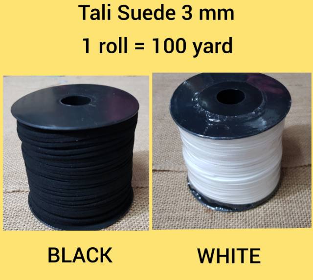 TALI SUEDE / TALI BELUDRU / BAHAN GELANG / BAHAN DEKOR  3 mm