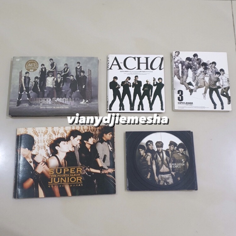 (UNSEALED) SUPER JUNIOR SUJU ALBUMS & DVD (MR SIMPLE, ACHA, BONAMANA, SORRY SORRY, & SUPER SHOW 3)