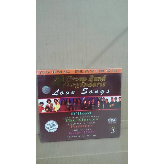 CD ORIGINAL 4 GROUP BAND LEGENDARIS LOVE SONGS VOL. 3