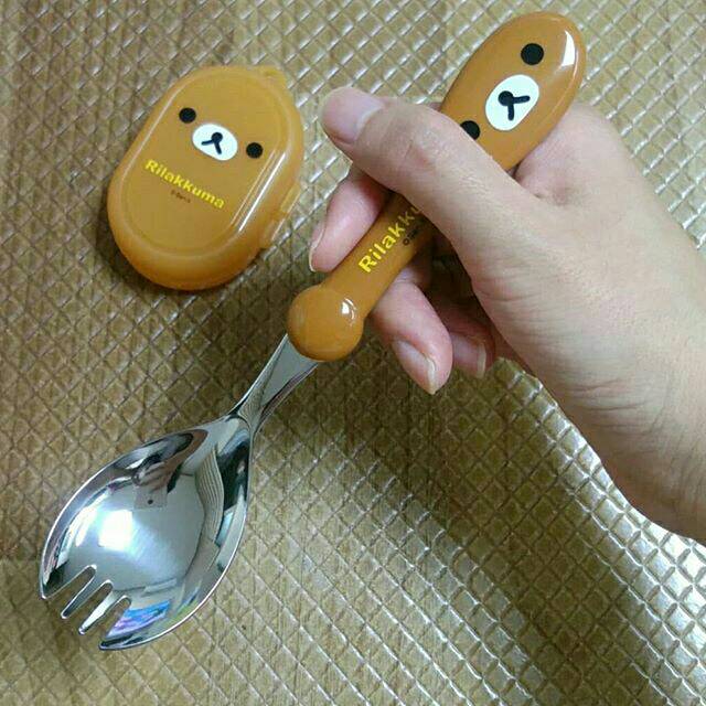 Rilakkuma spoon sendok garpu multifungsi ori korea