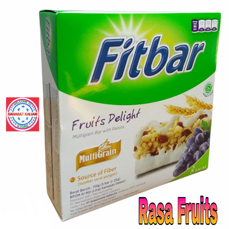 FITBAR FRUITS 20gr 1 BOX ISI 5 PCS