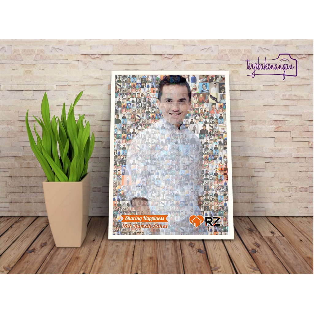 Jual Edit Foto Mozaik dengan Frame Block Poster ukuran 12R dll. -  Multicolor di Seller AJ_store - Karanganyar, Kota Bandung