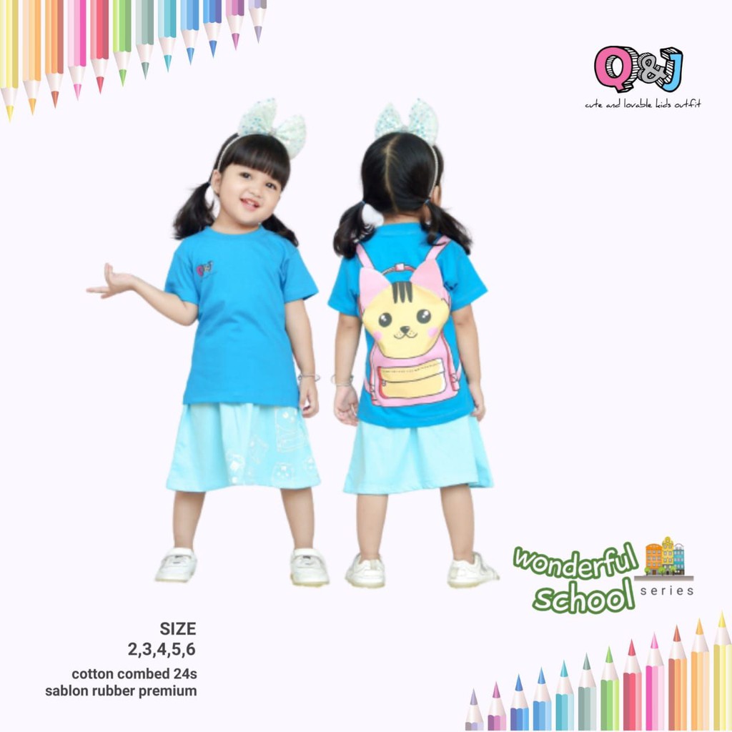 Setelan Anak School Series 3D QnJ