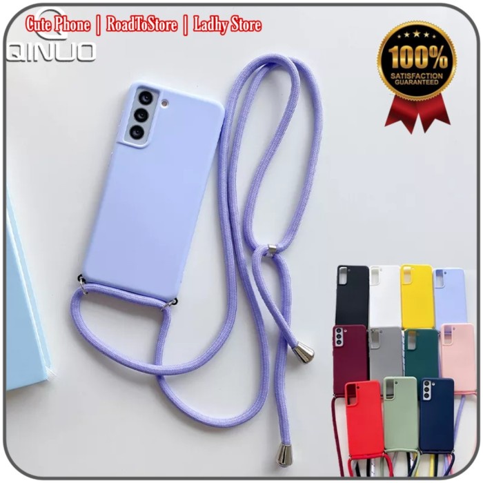 Casing Soft Case Samsung S21 FE Cloth Silicone Strap Softcase