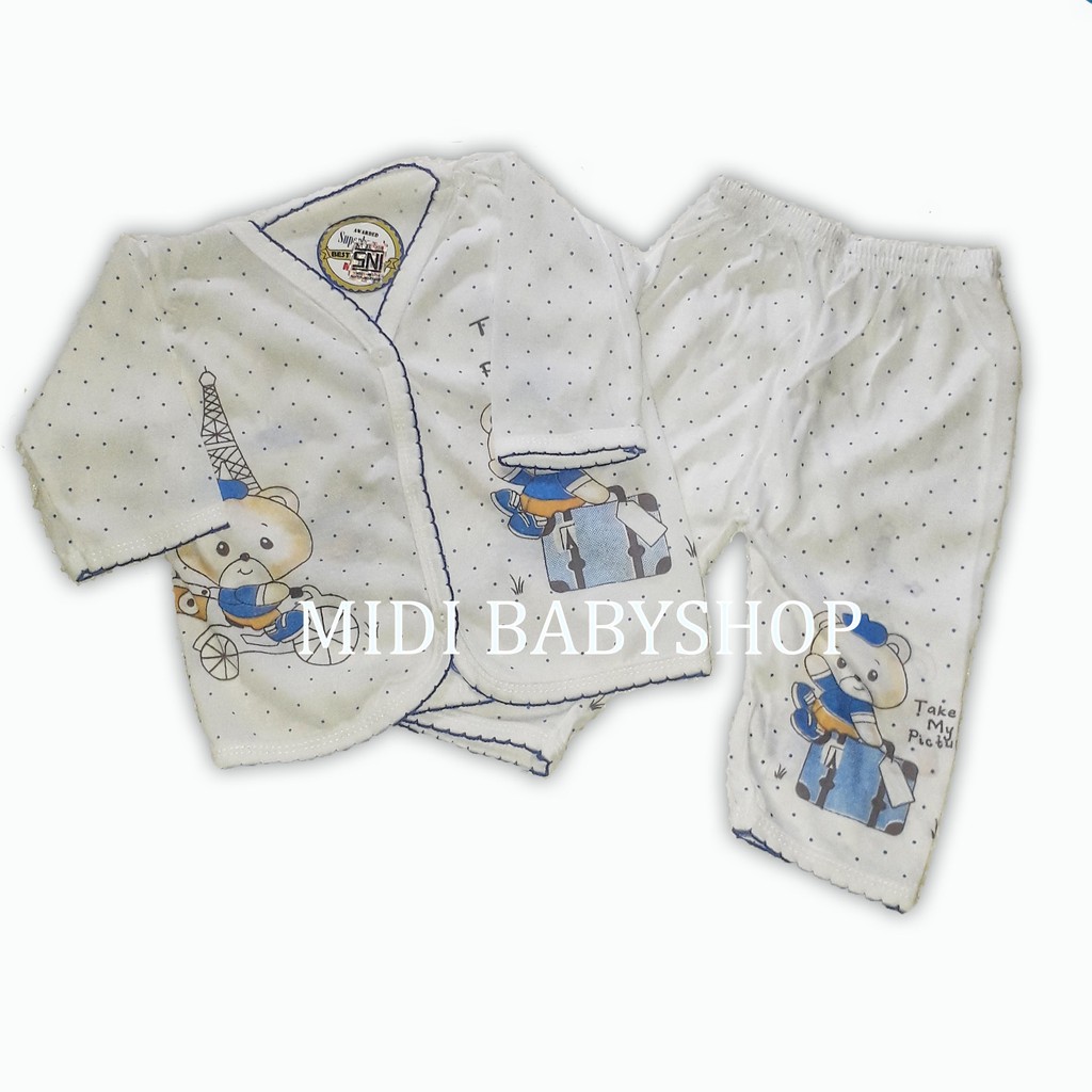 Setelan Baju Panjang + Celana Panjang Bayi Newborn Mega Baby