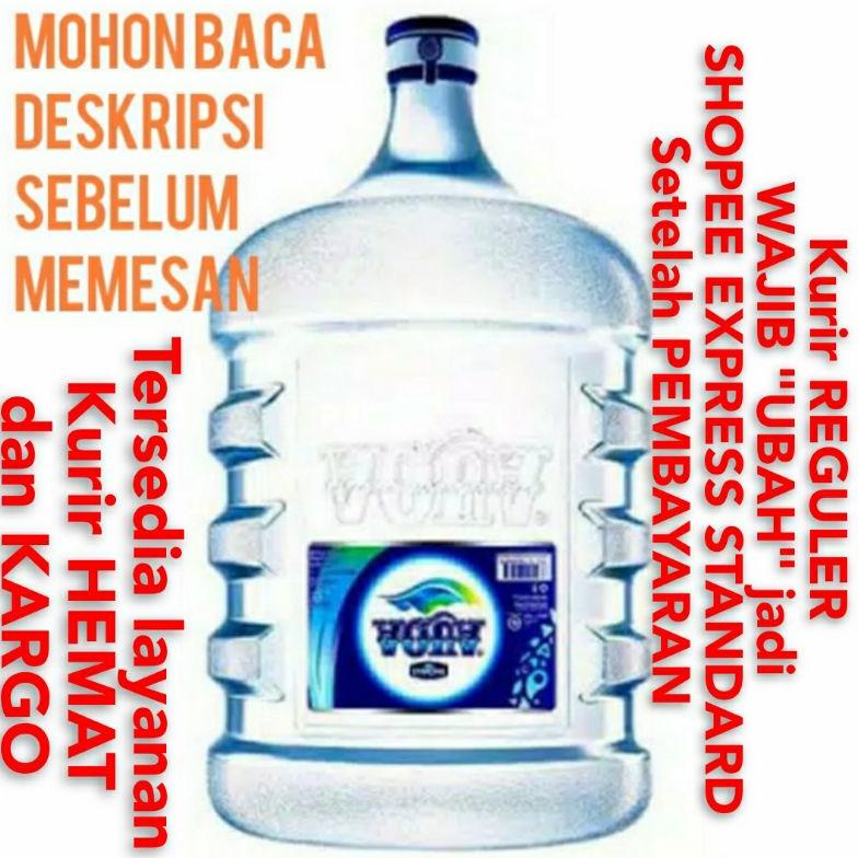 AQUA GALON KOSONG AQUA KINCLONG DIBUNGKUS PLASTIK / VIT / RIVERO / CRYSTALINE / OASIS / VICA / PRIST