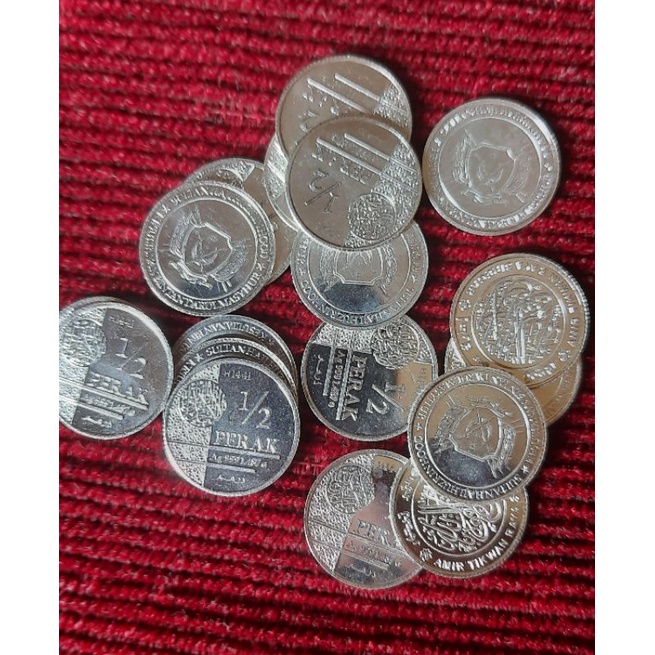Koin Perak Murni 1/2 0,5 Nifsu Dirham Wakala bukan batangan sala nadir antam imn