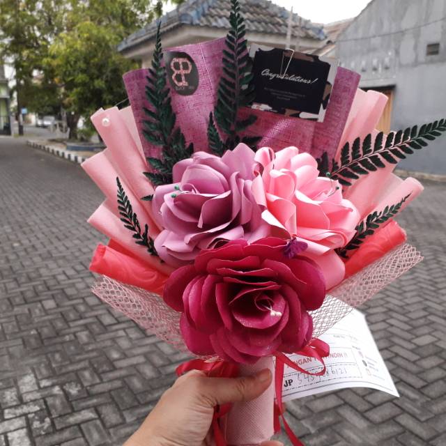 Buket bunga khusus pink