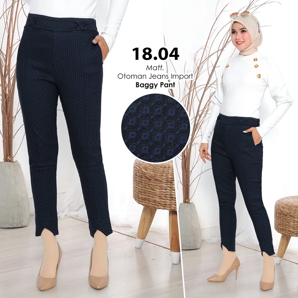 Celana Kerja Wanita / Celana Tartan Motif / Baggy Pants Premium Berkualitas