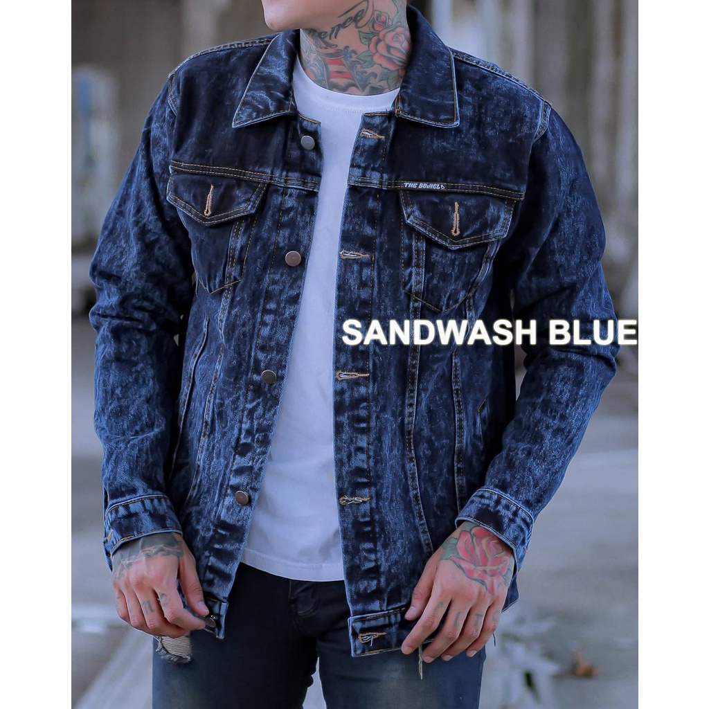 JEC Jaket Jeans Original BJ Denim Pria Sandwash  Full Premium | Jaket Distro | Jaket Keren