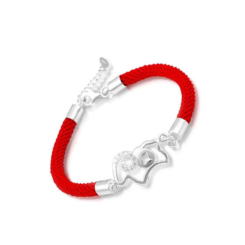 gelang perak 925 asli untuk wanita Perhiasan Fashion domba lucugelang tangan perempuan