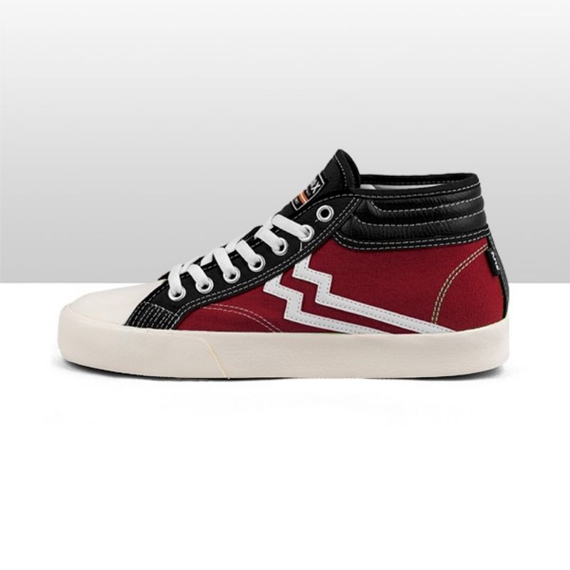 Geoff Max- Maverick Mid Red Black White | sepatu | casual | sneakers