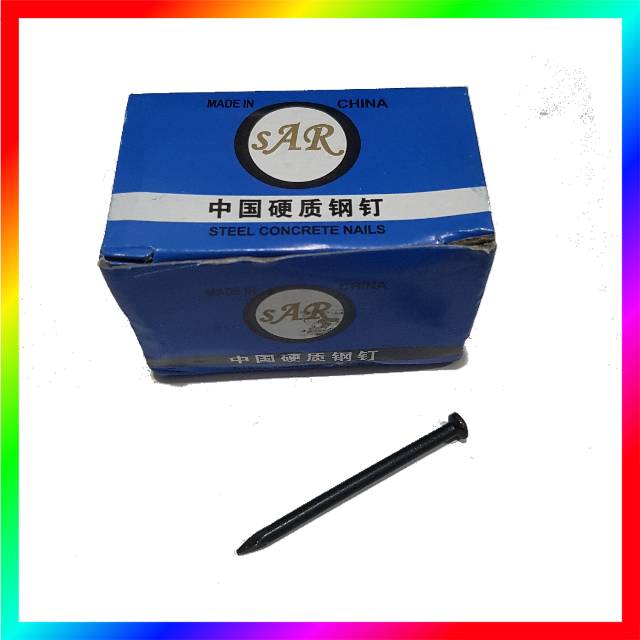 1 KOTAK PAKU BETON HITAM 2 INCI