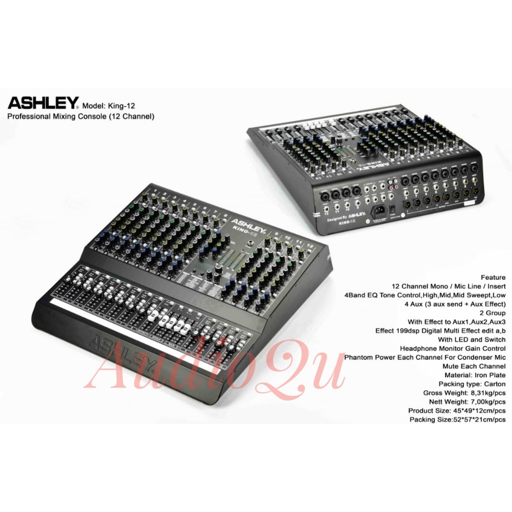 Mixer Audio Ashley King 12 / King12 Original 12 Channel NEW