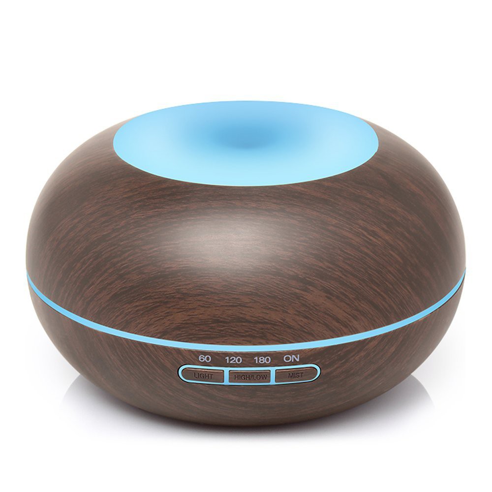 H02 - Essential Oil Diffuser Ultrasonic Cool Mist Aroma Humidifier 7 Colors Mood Light LED 300ml