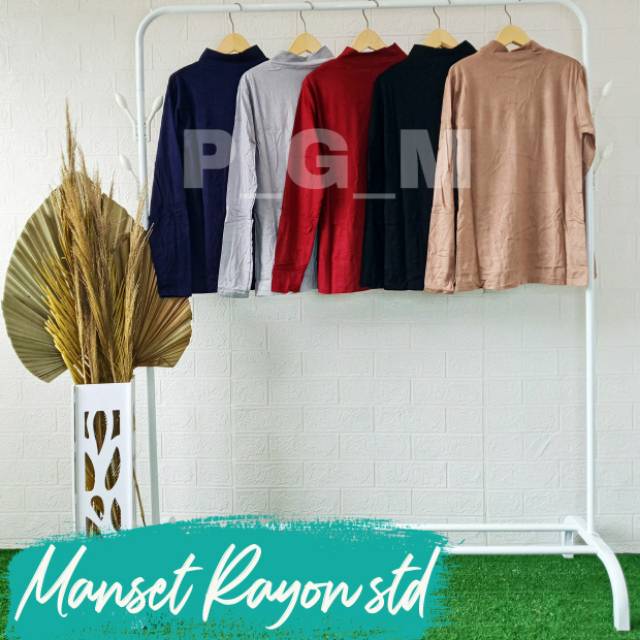 MANSET RAYON SUPER PREMIUM TANGAN PANJANG STANDAR COCOK UNTUK BB 45-60 kg / INNER MANSET DALAMAN WANITA BISA COD ( BAYAR DI TEMPAT )//PGM