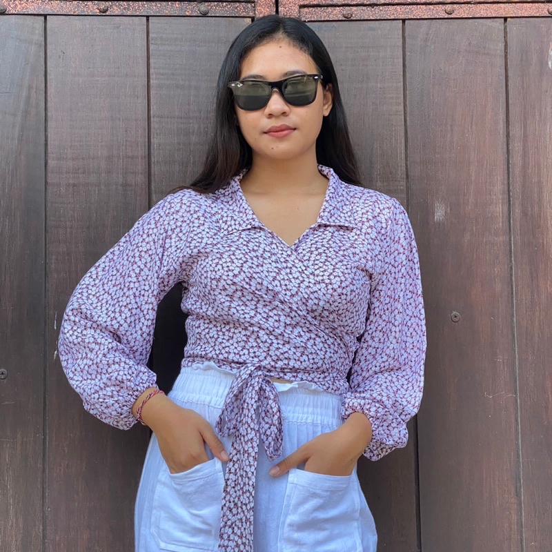WRAP TOP MOTIF | WRAP TOP BLOUSE