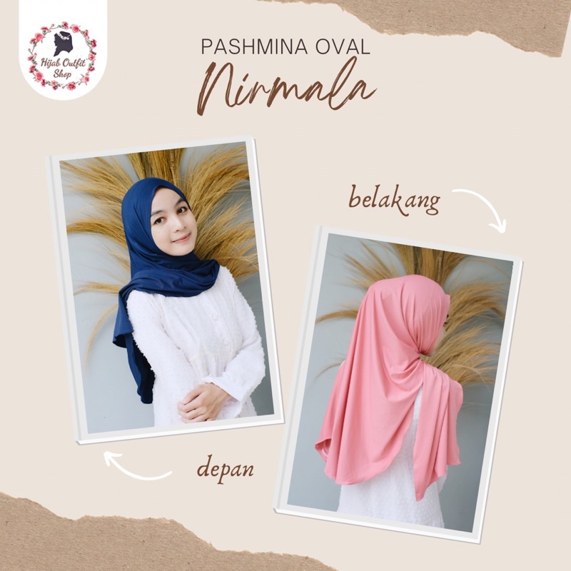 Pashmina oval nirmala / pashmina jersey zoya / pashmina instan