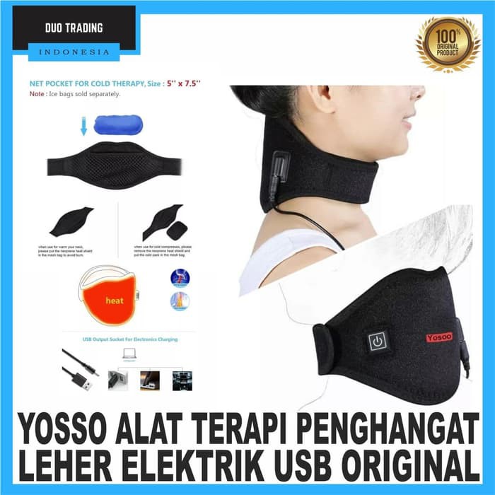 Yosso alat terapi penghangat leher elektrik usb original