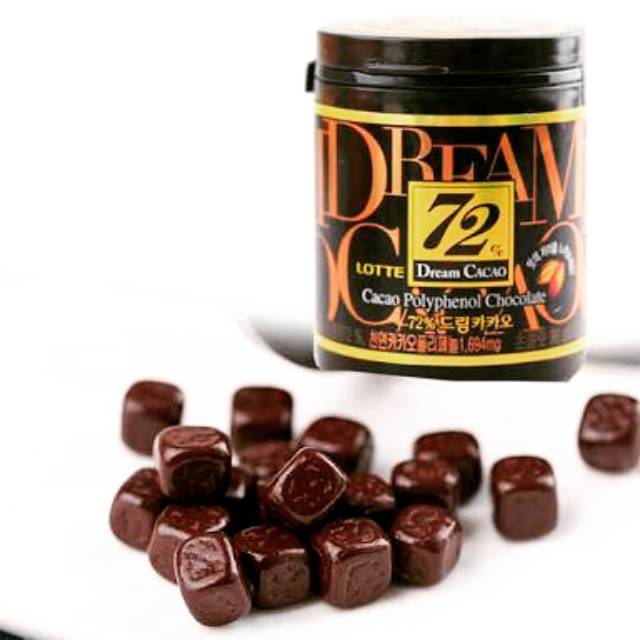 dream cacao 72% lotte - coklat korea