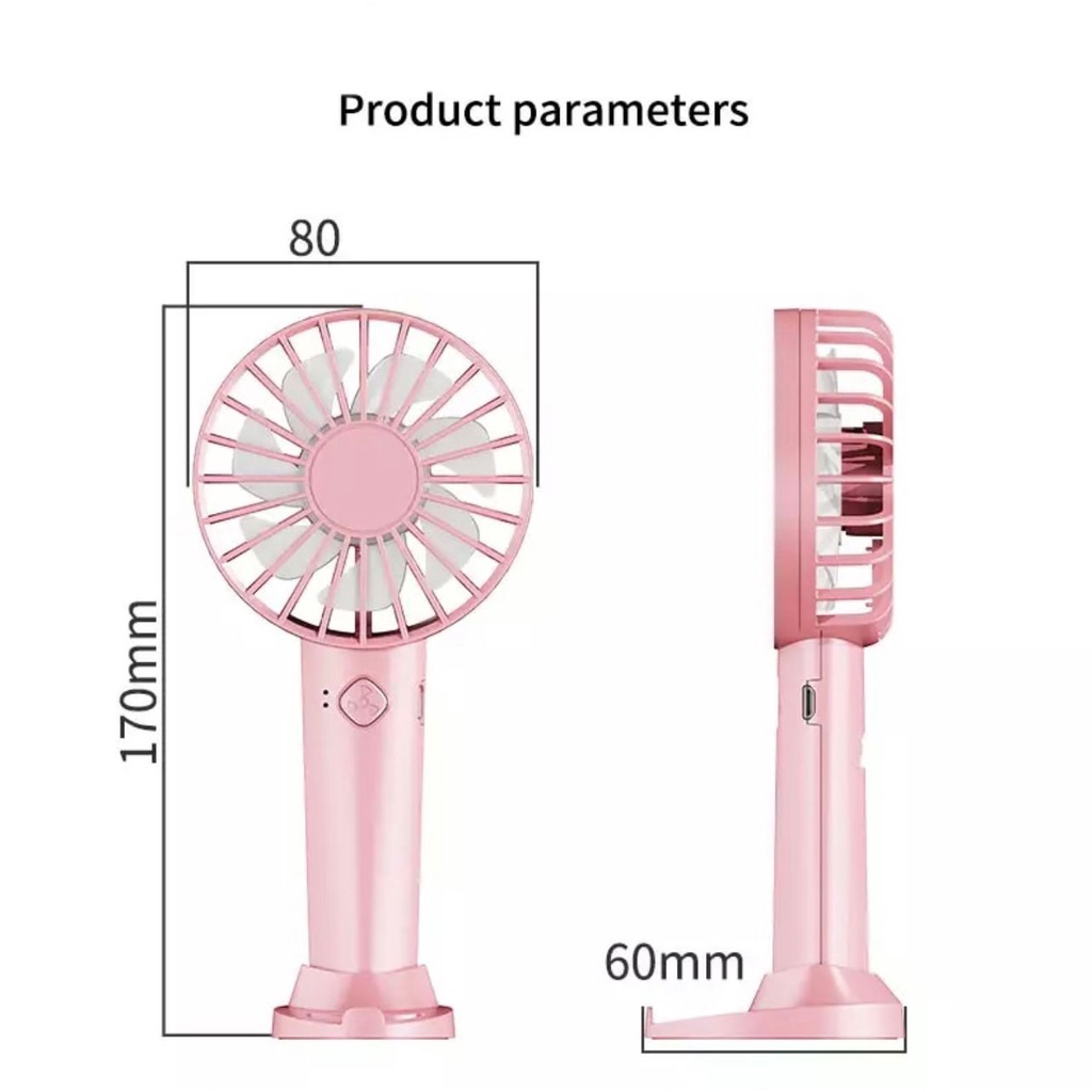 KIPAS ANGIN PORTABLE USB MINI FAN - KIPAS ANGIN GENGGAM DENGAN HOLDER