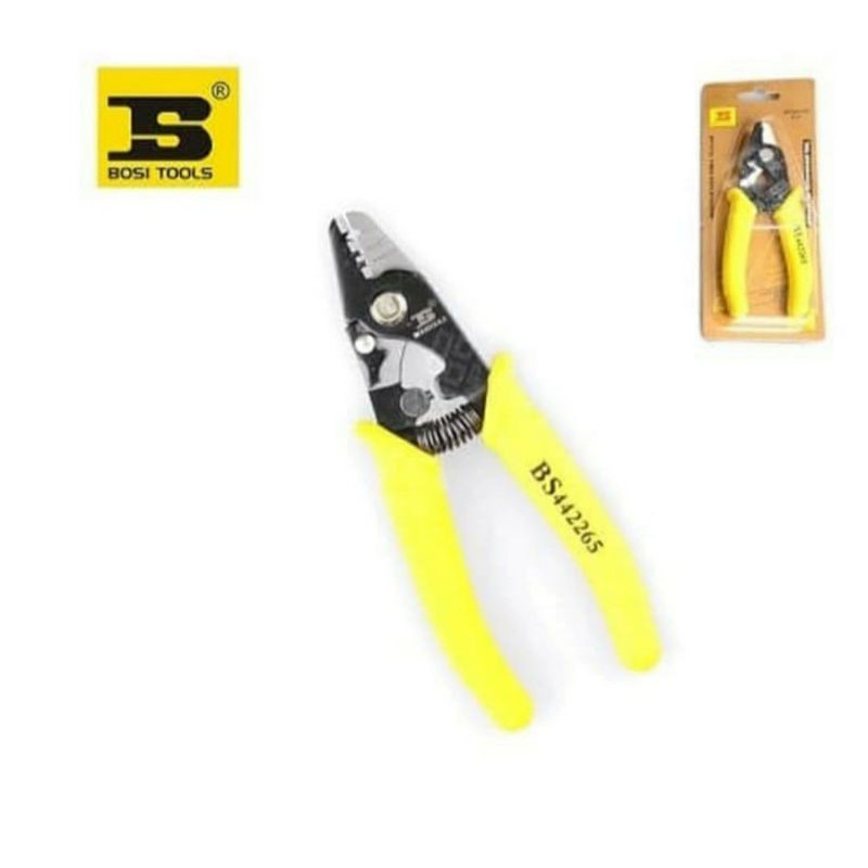 STRIPPER BOSI TOOLS FIBER OPTIK 3 LUBANG/Tang Pengupas Kabel Fiber Optik