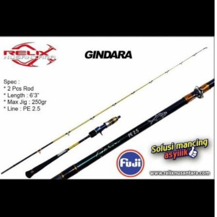 Rod OH RELIX NUSANTARA GINDARA LIGHT JIGGING 6'3 / 190cm (Line Test PE.2.5) SPIRAL GUIDE