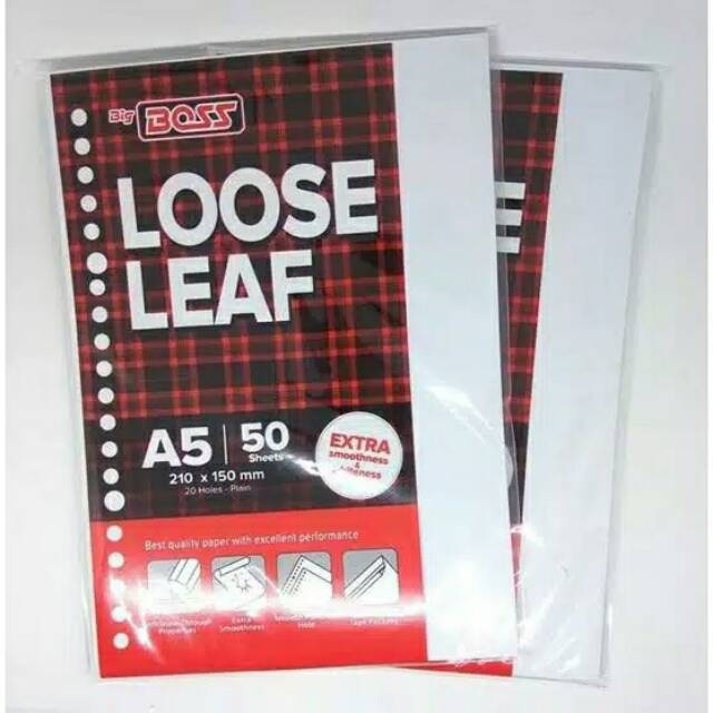 

Loose Leaf Big Boss A5 Polos 50lembar