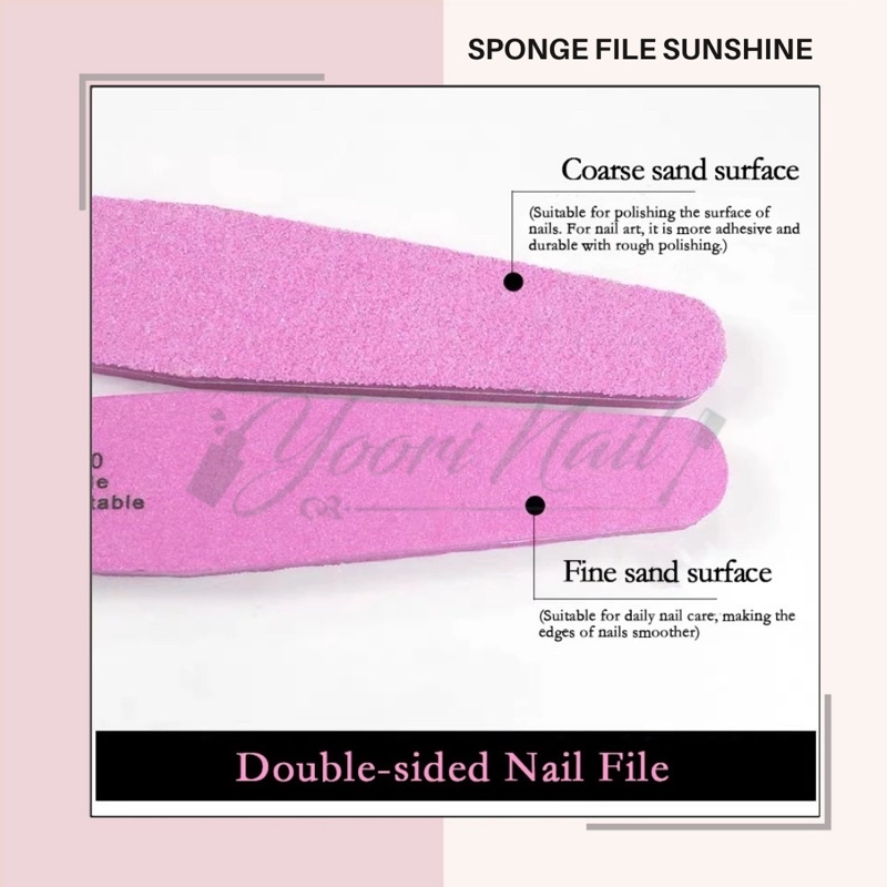 Sponge file sunshine nail buffer nail file buffing nails kikir kuku