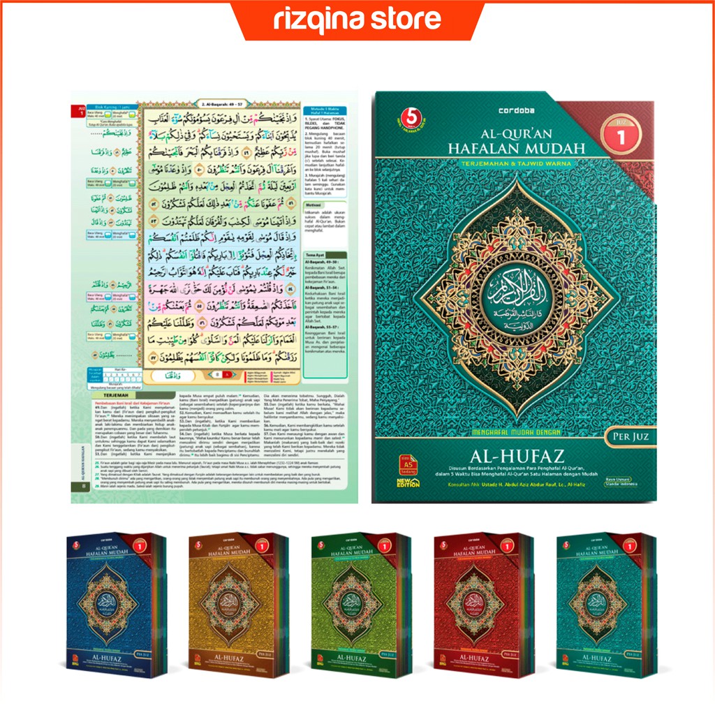 ALQURAN HAFALAN PER-JUZ (30 Juz) Al-Hufaz Mudah Menghafal dan Khataman Al-Quran - Ukuran A5