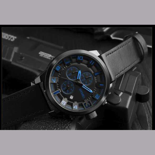 MLNSHP jam Tangan Analog Chrono Pria - 1309