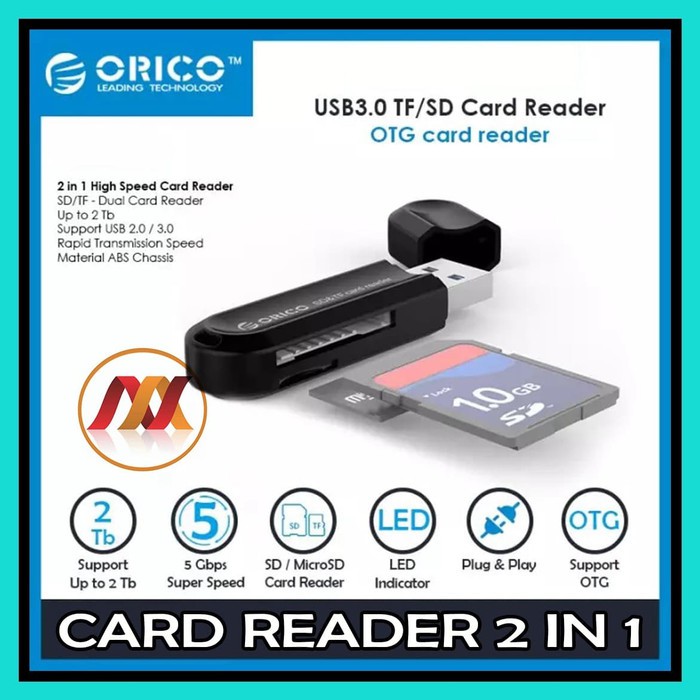 NA - Card Reader High Speed USB 3.0 Orico - 2 in 1 SD - TF Memory CRS21