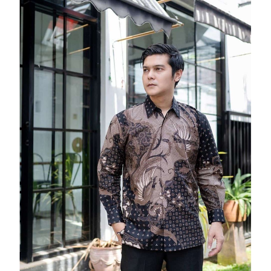 batik pria kemeja batik pria lengan panjang size m l xl xxl terlaris