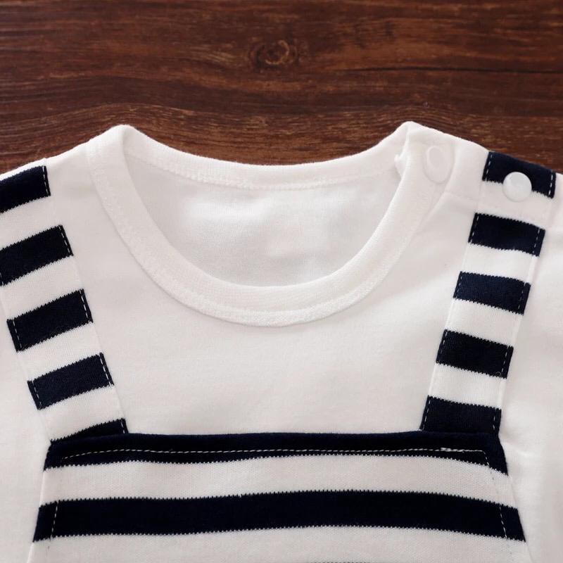 Jumper bayi 0-18 bulan Motif Garis / Jumper bayi lengan panjang lucu