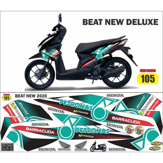 striping Beat new 2020-2022 petronas / decal Beat new 2020-2022 petronas / variasi Beat new 2020-202